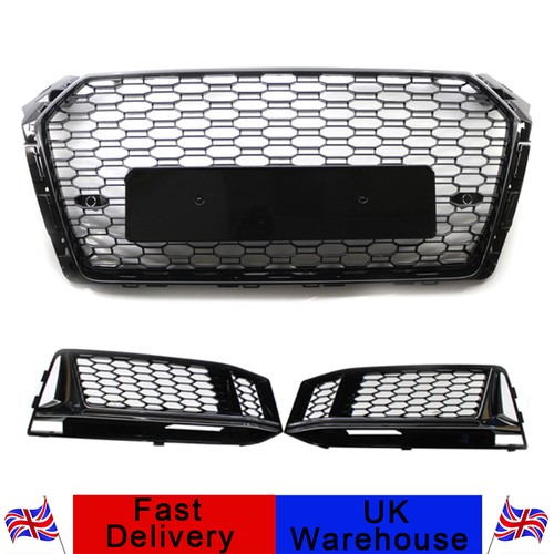Front bumper fog light grille - front,