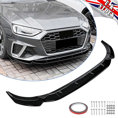 Gloss black front bumper - black,