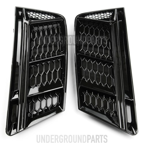 Front bumper fog light grilles - light,